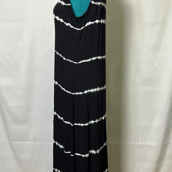 Style & Co Women's Black and White Tie Dye Maxi Dress - Picture 2 of 6